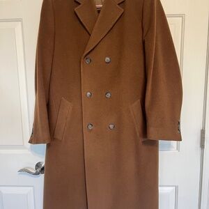 Mens Jos. A. Bank Overcoat – Topcoat - Medium Brown 46R